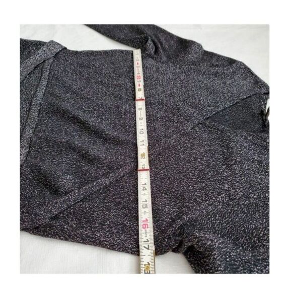 Talbots Wool Blend Black Silver Metallic Faux Wrap A-line Dress Sz M HolidayCore - Picture 5 of 9